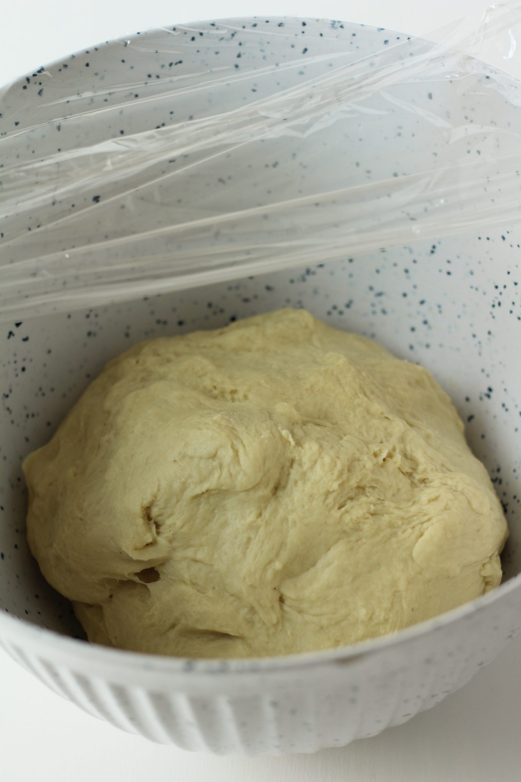 Focaccia dough before first rise